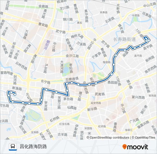 公交54路的线路图