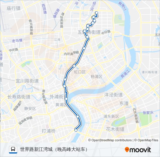 公交55路的线路图
