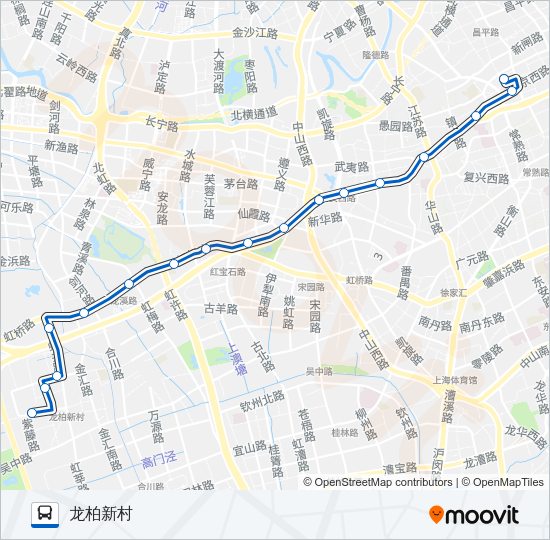 公交57路的线路图