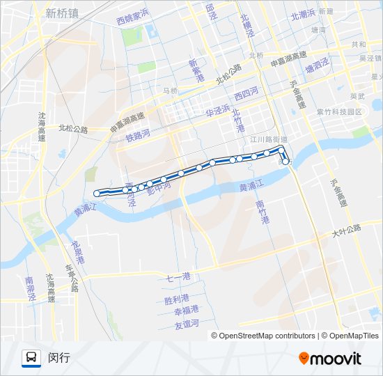 公交闵东路的线路图