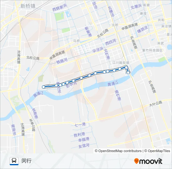 公交闵东路的线路图
