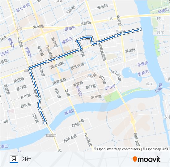 公交闵吴路的线路图