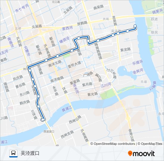 公交闵吴路的线路图