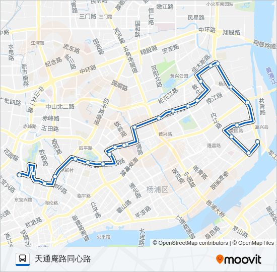 公交103路的线路图