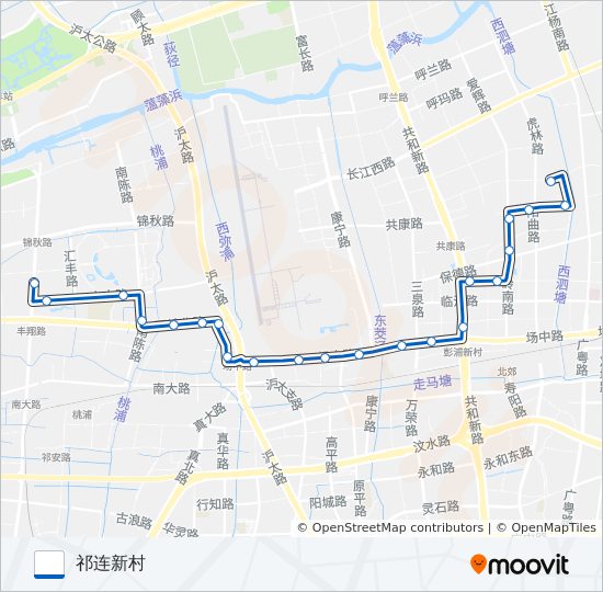 公交110路的线路图