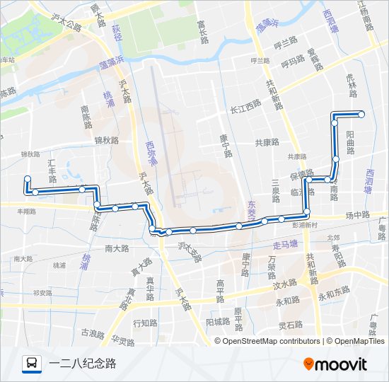 公交110路的线路图