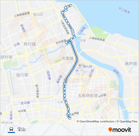 116B Bus Line Map