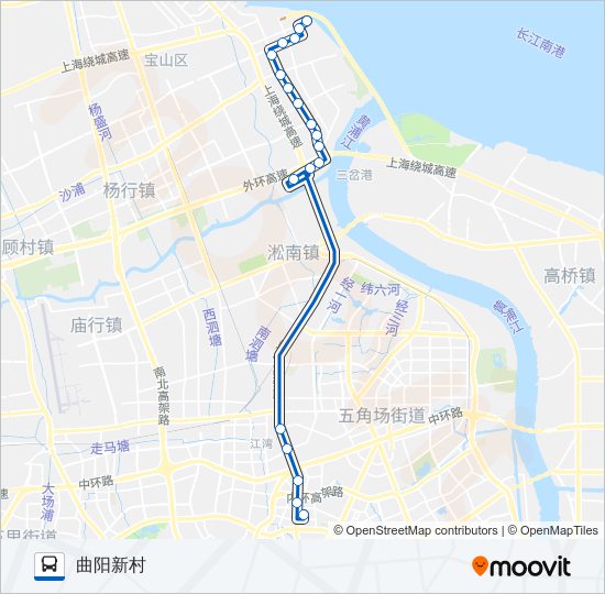 公交116B路的线路图