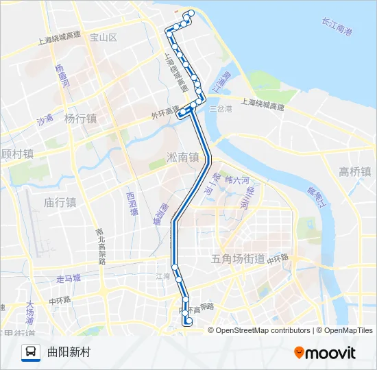116B Bus Line Map