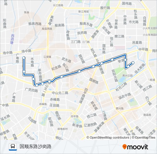 公交133路的线路图