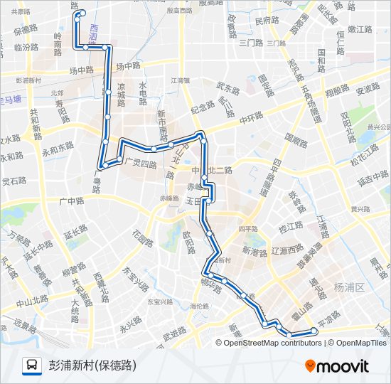 公交134路的线路图