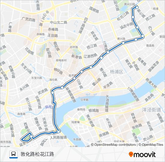 145路路线 日程 站点和地图 敦化路松花江路