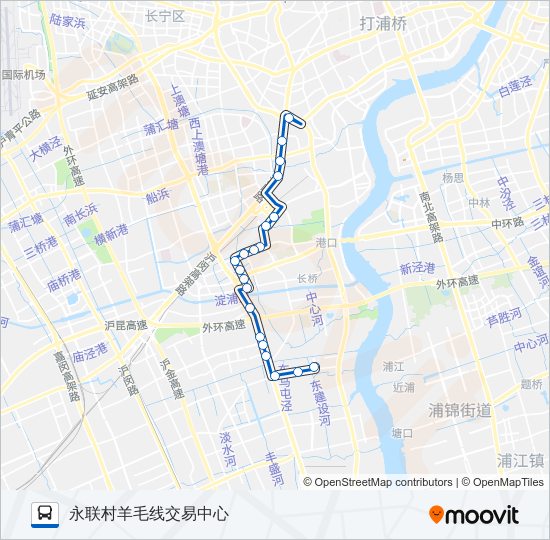 公交157路的线路图