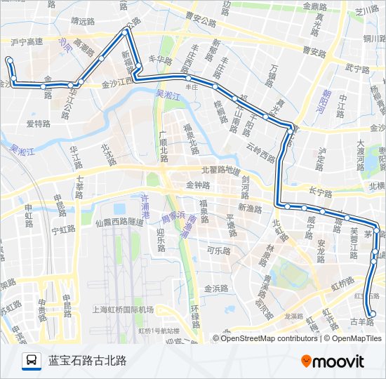 公交158路的线路图