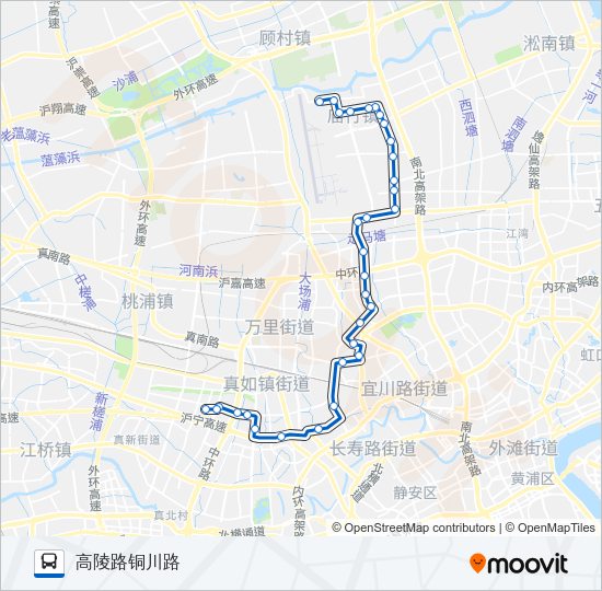 公交165路的线路图