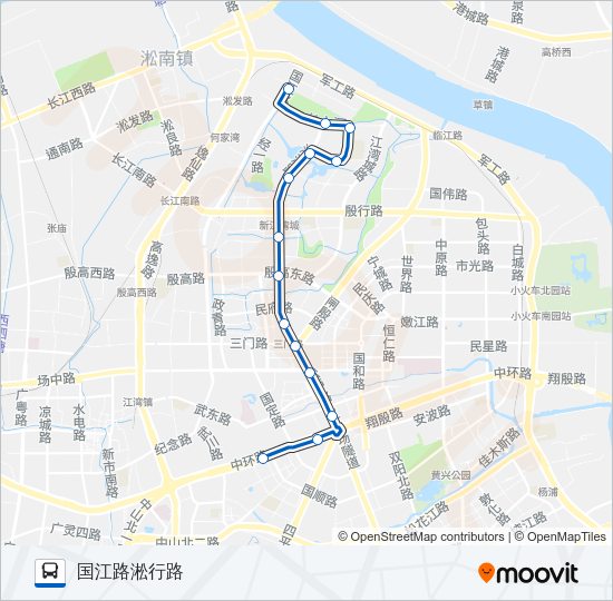 公交168路的线路图
