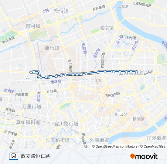 公交187路的线路图