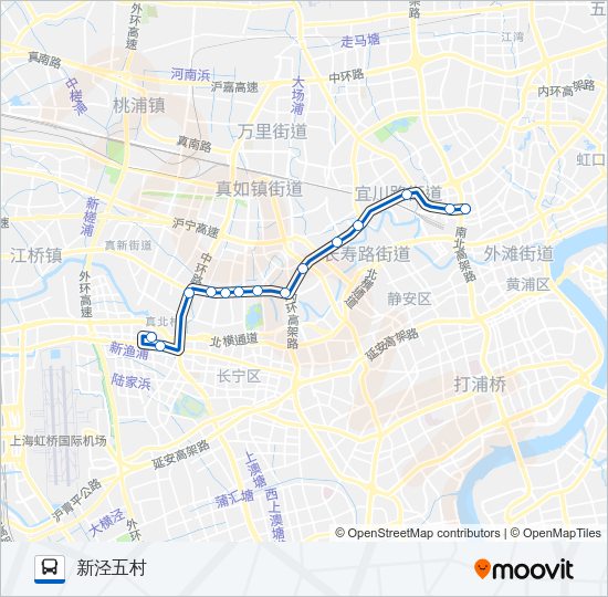 公交216路的线路图
