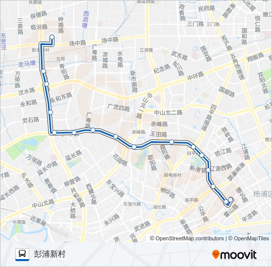 公交222路的线路图