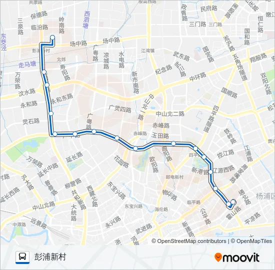 222路 Bus Line Map