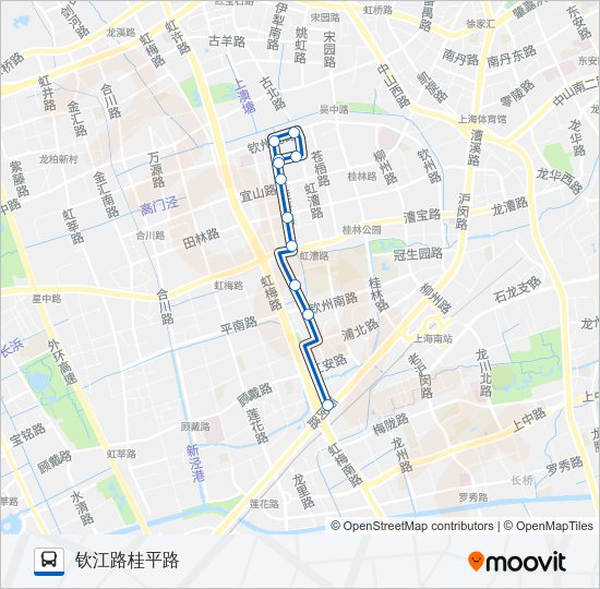 公交257路的线路图