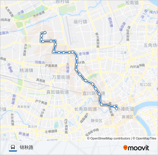 公交332路的线路图