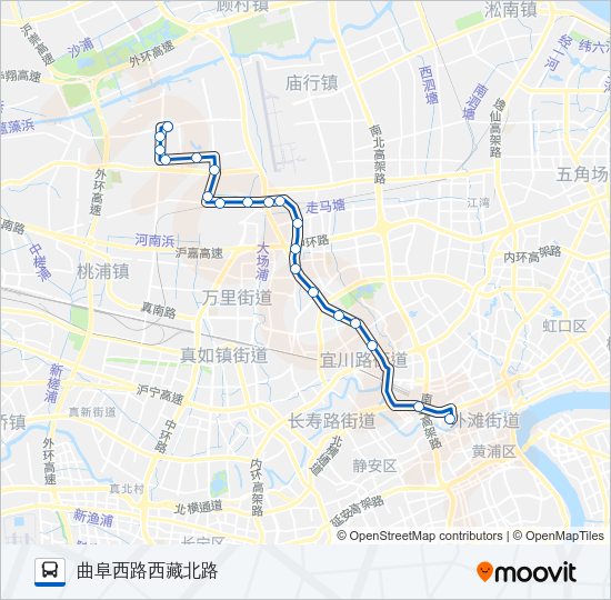 公交332路的线路图