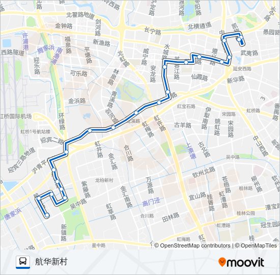 公交519路的线路图
