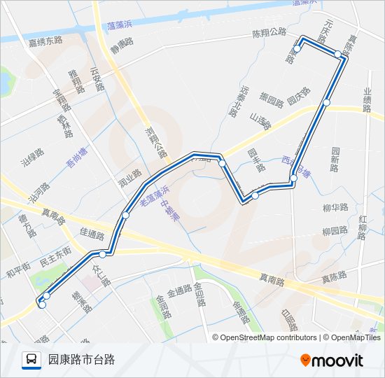 公交821路的线路图