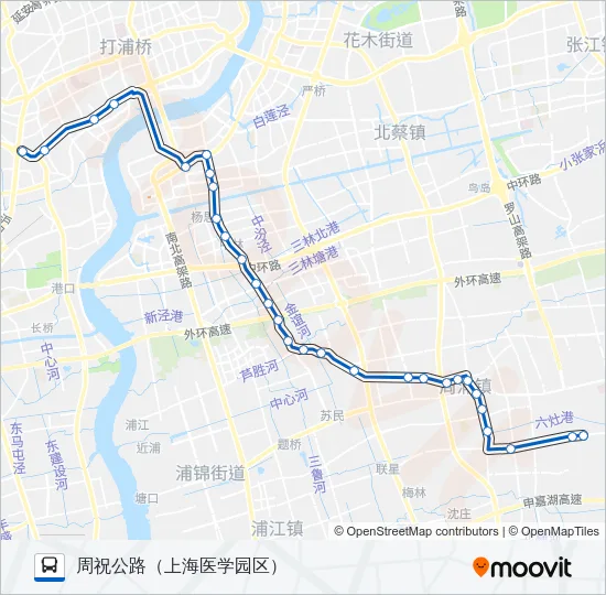公交万周专路的线路图
