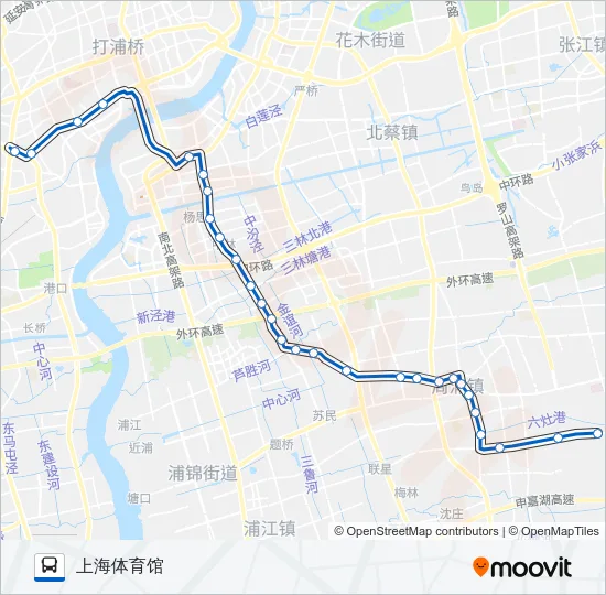 公交万周专路的线路图