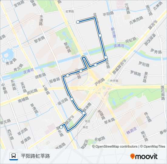 闵行1路 bus Line Map