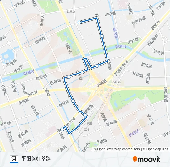 公交闵行1路的线路图
