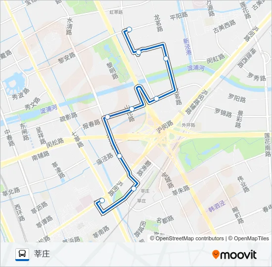 公交闵行1路的线路图