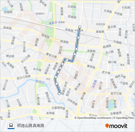 公交1206路的线路图