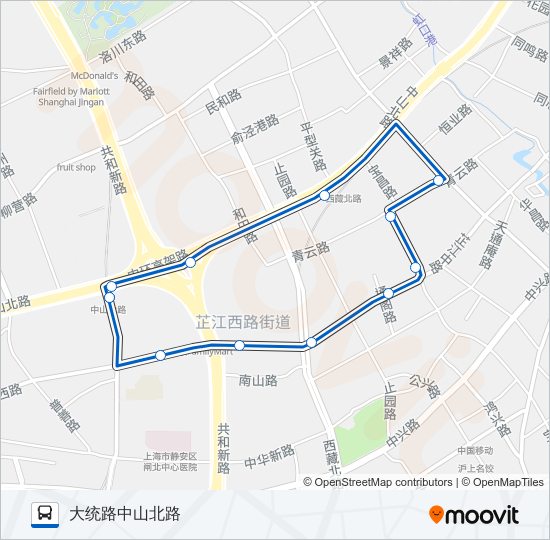 1208路 bus Line Map