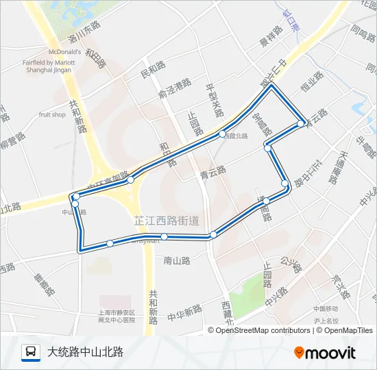 1208路 Bus Line Map