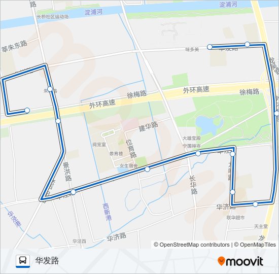 公交1220路的线路图