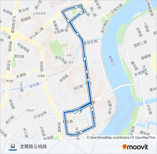 公交1222路的线路图