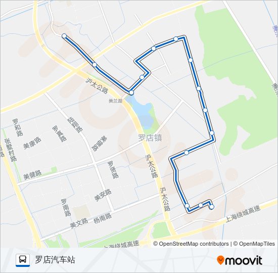 公交1600路的线路图