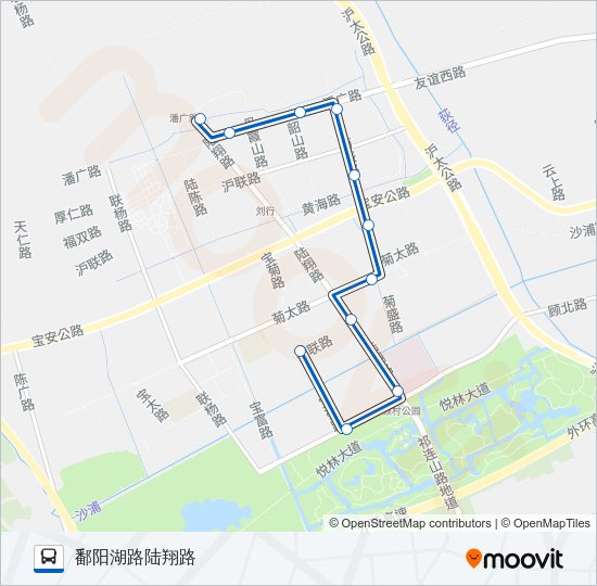 公交1605路的线路图
