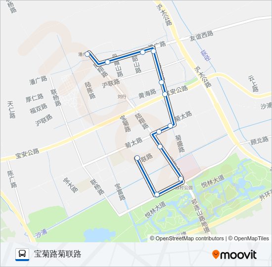 公交1605路的线路图