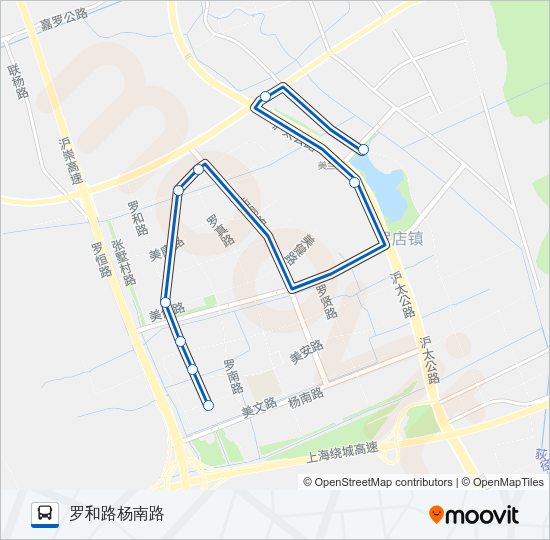 公交1606路的线路图