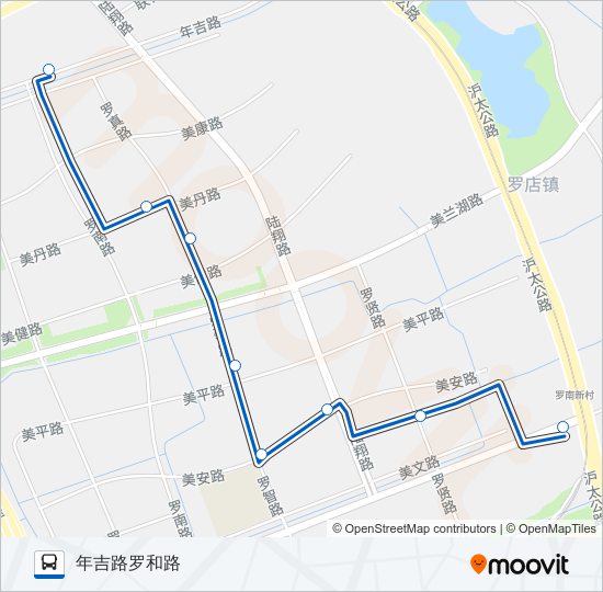 公交1607路的线路图