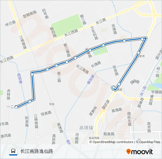 公交1611路的线路图
