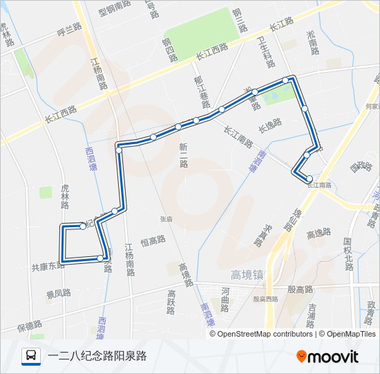 公交1611路的线路图