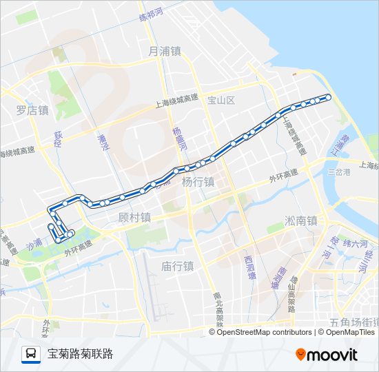 公交宝山29路的线路图
