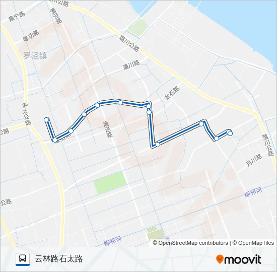 公交宝山89路的线路图