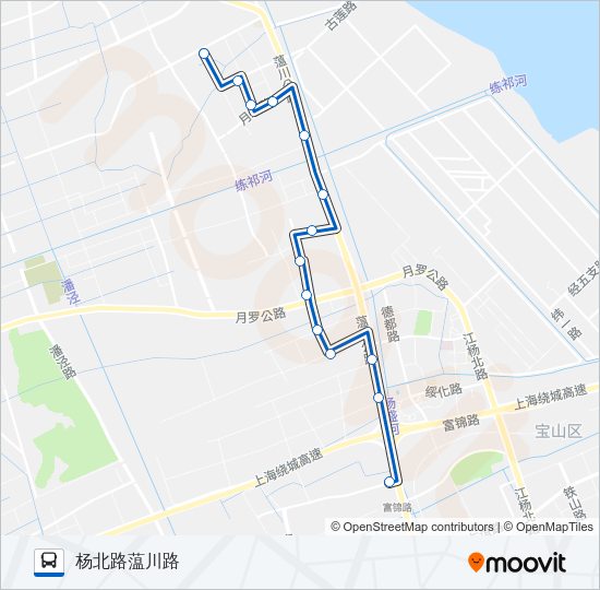 宝山91路 Bus Line Map