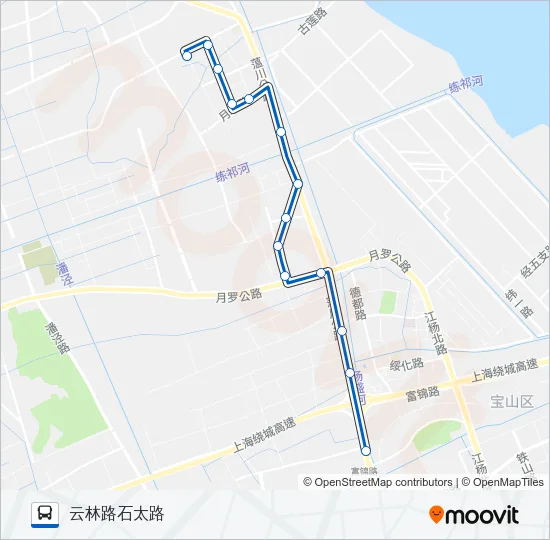 宝山91路 Bus Line Map